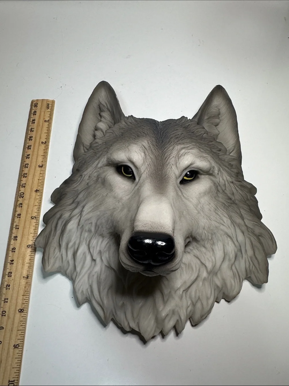 DWK Animal Spirit Totem Wolf Head 8-inch by 8-inch  faux taxidermy wall mount.